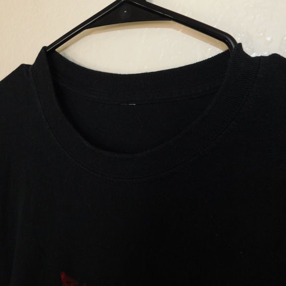 Burns Boys Tee Shirt Adult L Pirate Graphic Logo Faded Black Short Sleeve Casual - Picture 2 of 6